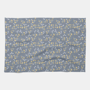 Golden Wildflower on Slate Kitchen Towel