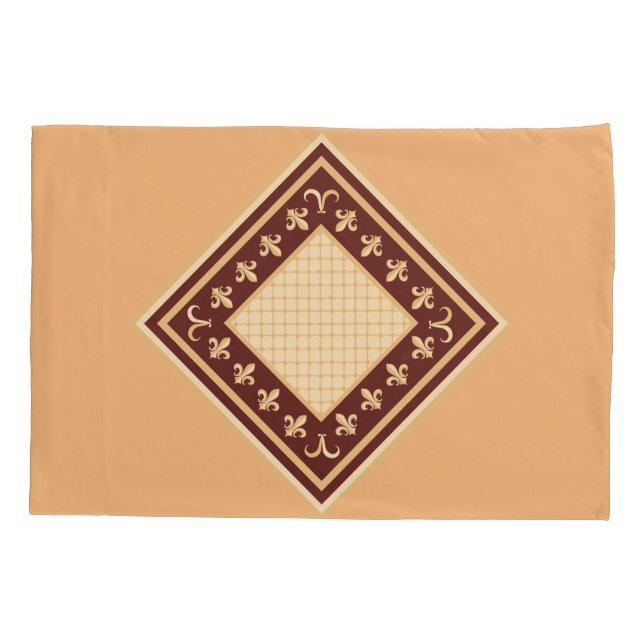 Golden Wine Reversible Pillow Case (Back)