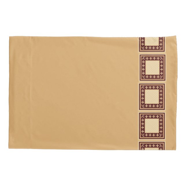 Golden Wine Reversible Pillow Case (Back)