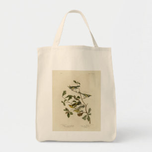 Golden-winged & Cape May Warblers, Audubon's Birds Tote Bag