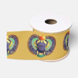 Golden Winged Scarab Grosgrain Ribbon