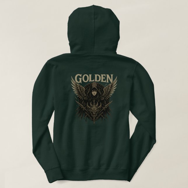 Golden Winged Warrior Hoodie  (Design Back)