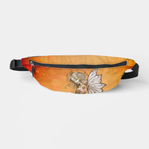 Golden wings and blooming dreams,the magical fairy fanny pack