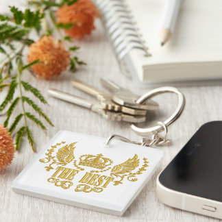 Golden Wings Crown The Best Keychain