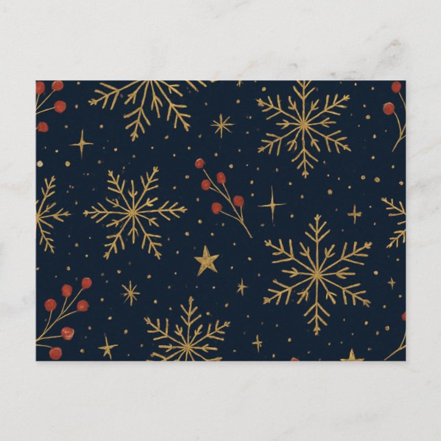 Golden Winter Glow Pattern | Holiday (Front)