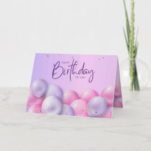Golden Wishes: Violet Traditional Foiled Birthday 