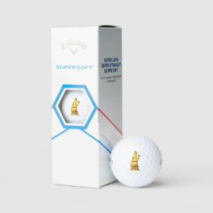 Golden Wolf Head Callaway Supersoft golf balls
