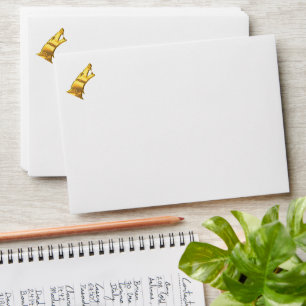 Golden Wolf Head white standard envelopes front