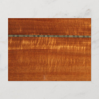 Golden wood grain with inlay background expanded postcard