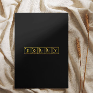 Golden Words of Regret: A Luxe Sorry Card