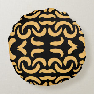 Golden Worm Round Pillow