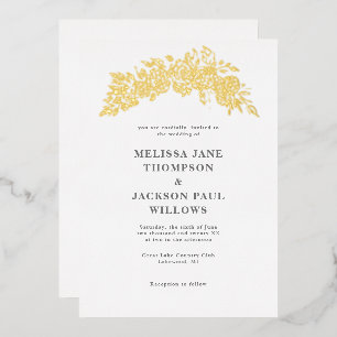 Golden wreath elegant wedding design
