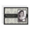 Golden Years Damask Birthday Party Invite (silver)