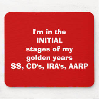 Golden Years Initials Mousepad