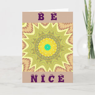 Golden Yellow African ethnic tribal pattern Art Card