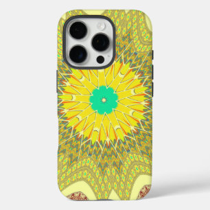 Golden Yellow African ethnic tribal pattern Art  iPhone 16 Pro Case
