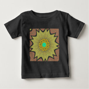 gOLDEN YELLOW African ethnic tribal pattern Baby T-Shirt