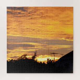 Golden Yellow Amazing Sunset, Jigsaw Puzzle