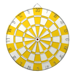 Golden Yellow And White Dartboard