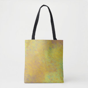 Golden Yellow Artsy Modern Marbled Design Tote Bag