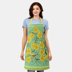 Golden yellow banksia blossom All-Over Print Apron