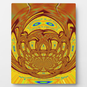 Golden Yellow Baseball Glove Art Print Plaque