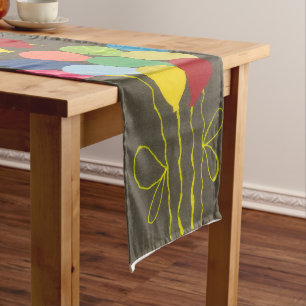 Golden Yellow Birthday latest custom made long Table Runner