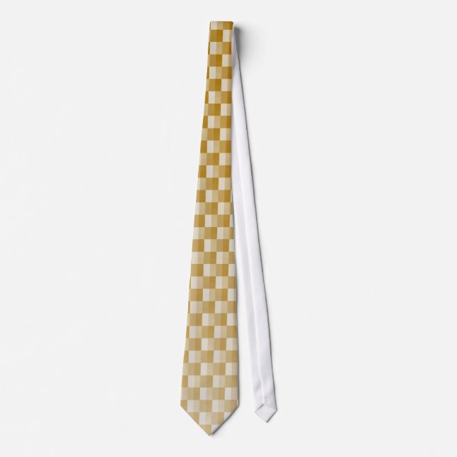 Golden Yellow Carbon Fibre Patterned Tie (Front)