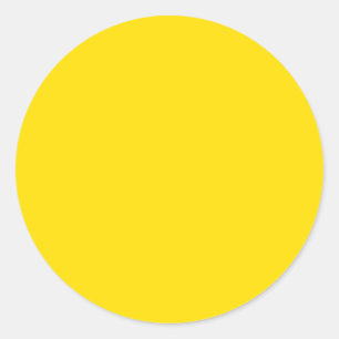 Golden Yellow Classic Round Sticker