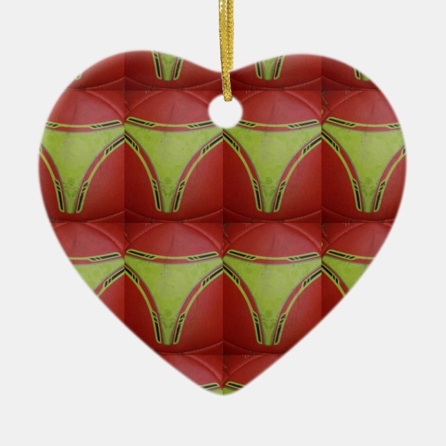 Golden yellow curves.JPG Ceramic Ornament (Front)