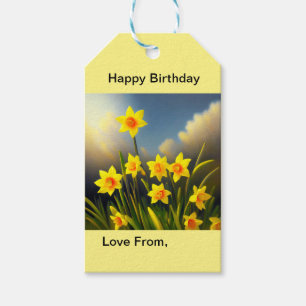 Golden Yellow Daffodil Temptations,  Gift Tags