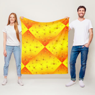 Golden Yellow Dragonflies Flying, Fleece Blanket