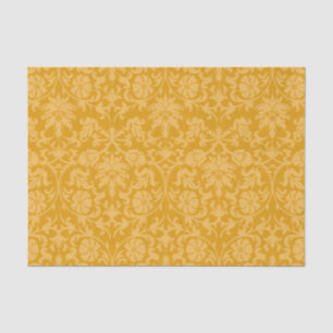 Golden Yellow Floral Damask Tissue Paper