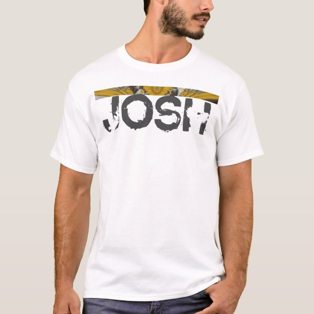 Golden Yellow Flower Pattern design Art T-Shirt (Front)