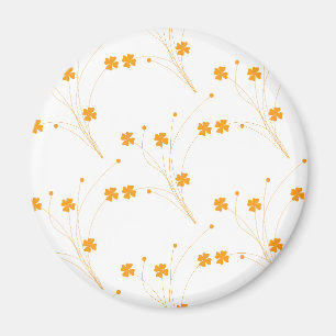 Golden Yellow Flowers, Small Floral Print Duvet Co Magnet