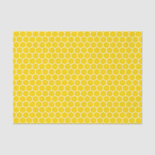 Golden Yellow Honeycomb Tissue Paper