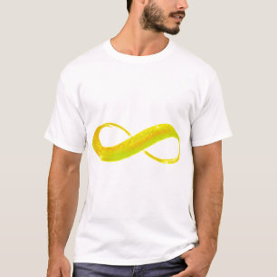 Golden Yellow INFINITY Symbol Neurodiversity Auti T-Shirt