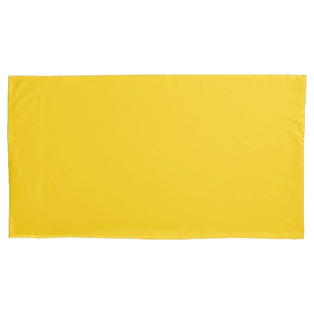 Golden Yellow King Sized Single Pillowcase (Front)