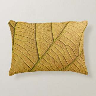 Golden yellow leaf pattern in the morning.  accent pillow