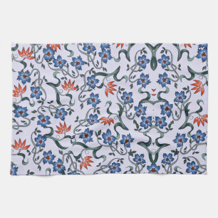 Golden Yellow Leafy Vine Pattern  Kitchen Towel