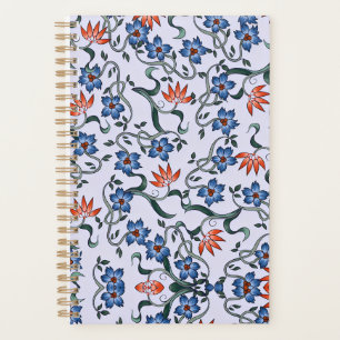 Golden Yellow Leafy Vine Pattern Planner