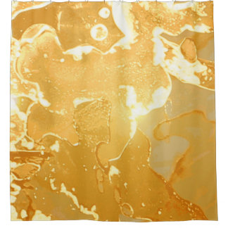 Golden Yellow Marble Ink Pattern