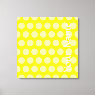 Golden Yellow Moroccan Moods Dots Canvas Print