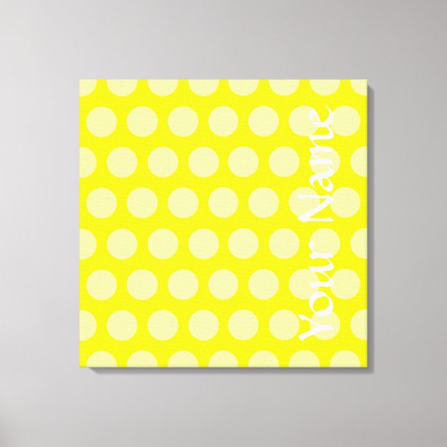 Golden Yellow Moroccan Moods Dots Canvas Print (Front)