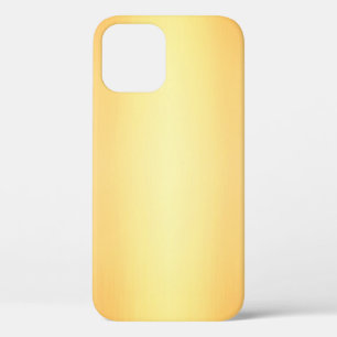 Golden yellow ombre graduated solid colour design iPhone 12 case