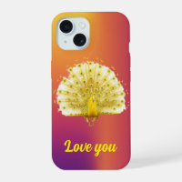 Golden Yellow Royal Peacock Love You Anniversary