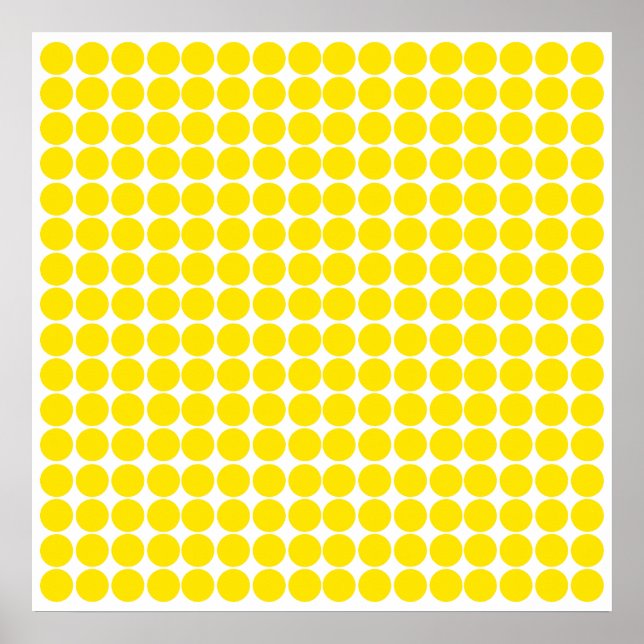 Golden Yellow Safari Dot Poster (Front)