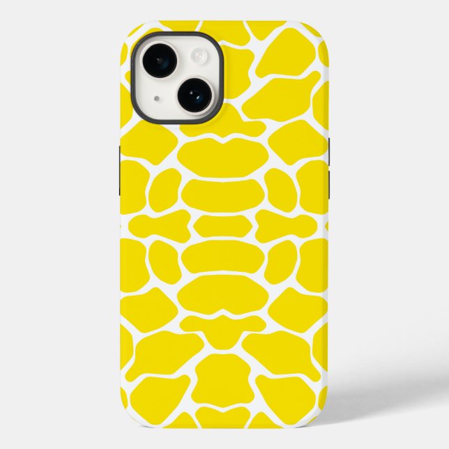 Golden Yellow Safari Giraffe Case-Mate iPhone Case (Back)