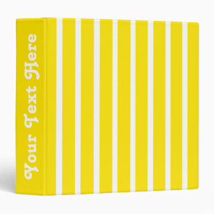 Golden Yellow Safari Stripe Binder