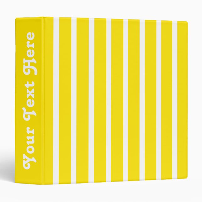 Golden Yellow Safari Stripe Binder (Front/Spine)